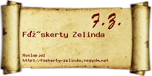 Fáskerty Zelinda névjegykártya